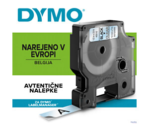 Taśma DYMO D1 - 12 mm x 7 m, czarny / przezroczysty S0720500 do drukarek etykiet