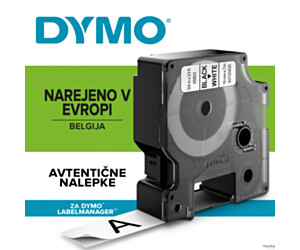 Taśma DYMO D1 - 19 mm x 7 m, czarny / biały S0720830 do drukarek etykiet