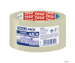 Taśma pakowa 66mx50mm STRONG transparentna 57167-00000-05 TS TESA