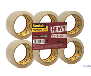 Taśma pakowa do wysyłek SCOTCH HEAVY, BARDZO MOCNA, kauczukowa, 50mm, 66m, transparentna UU005262835