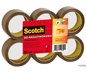 Taśma pakowa SCOTCH (309 BRW), MOCNA, akrylowa, cicha, 50mm, 66m, brązowa UU010249330 3M-UU010249330