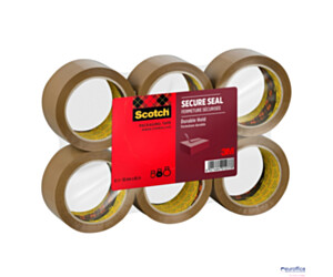 Taśma pakowa SCOTCH Secure Seal, 50mm, 66m, brązowa
