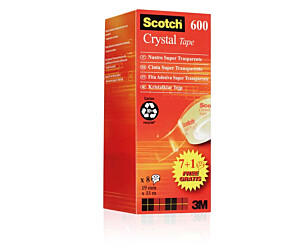 TAŚMA KLEJĄCA SCOTCH 600 CRYSTAL 19X33 7+1SZT. 6-1933R8