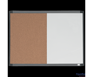 Mała tabliczka CombiBoard 585x430mm, tablica suchościeralna biała i korkowa (pół na pół) Nobo 1903784