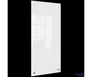 Mała podłużna szklana tablica suchościeralna Nobo Home 300x600mm, biała 1915603