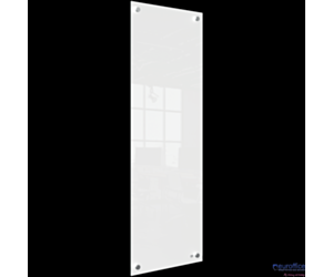 Mała podłużna szklana tablica suchościeralna Nobo Home 300x900mm, biała 1915604