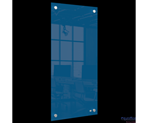 Mała podłużna szklana tablica suchościeralna Nobo Home 300x600mm, niebieska 1915607