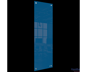 Mała podłużna szklana tablica suchościeralna Nobo Home 300x900mm, niebieska 1915608