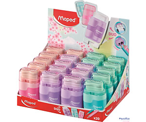 Temperówka z gumką CONNECT pastel  2 otwory Maped 49231