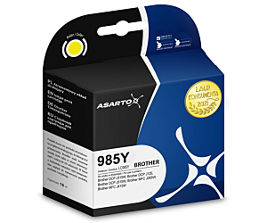 Tusz Asarto do Brother 985Y | LC985Y | 850 str. | yellow