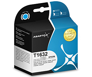 Tusz Asarto do Epson T1632 | C13T16324012 | 510 str. | cyan