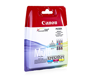 Tusz Canon CLI521 do iP-3600/4600, MP-540/620/630/980 | 3 x 9 ml | CMY
