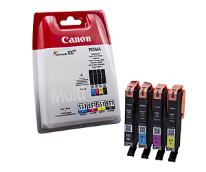 Tusz Canon CLI551 do iP-7250, MG-5450 | CMYK