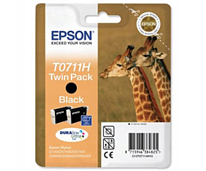 Tusz Epson  T0711H do  D120,SX-205/405/515 | 2 x 11,1ml |   black