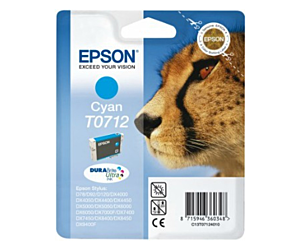Tusz Epson  T0712  do D-78/92/120, DX4000/4050/5000/5050 | 5,5ml | cyan