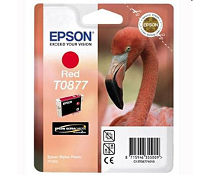 Tusz Epson T0877 do Stylus Photo R1900 | 11,4ml | red