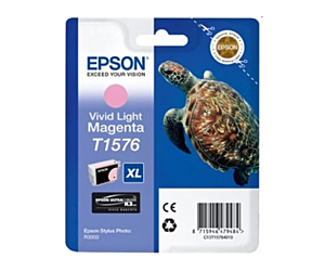 Tusz Epson T1576 do Stylus Photo R3000 | 25,9ml | vivid light magenta