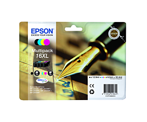 Tusz Epson T1636 XL do WF-2520NF/2530WF/2510WF |12.9(BK), 3 x 6.5ml(COL) | CMYK