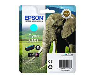 Tusz Epson T2432 XL do XP-750/850 | 8,7ml | cyan