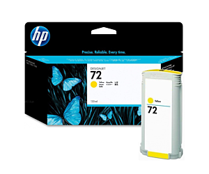 Tusz HP 72 Vivera do Designjet T610/1100/1200/1300 | 130ml | yellow