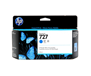 Tusz HP 727 do Designjet T920/1500/2500 | 130ml | cyan