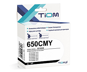 Tusz Tiom do HP 650CMY | CZ102AE | 360 str. | color