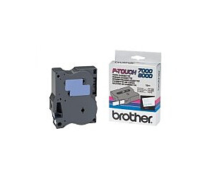 Taśma Brother laminowana 12mm x 15,4m niebieski nadruk / białe tło