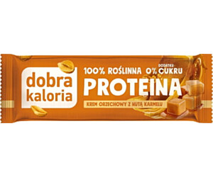 baton dobra kaloria PROTEINA 45g  krem orzechowy&karmel wysokobiałkowy
