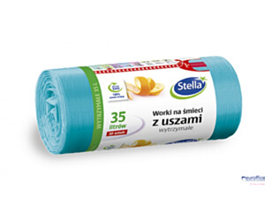 Worki na śmieci z uszami wytrzymałe 35L 30szt. niebieskiE (HD-LD) STELLA