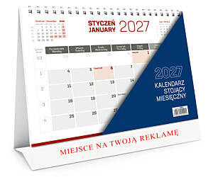 Kalendarz stojący miesięczny 2027, KB034B, WOKÓŁ NAS 