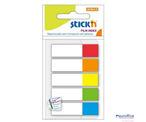 Zakładki indeksujące 45x12mm mix 5 kolorów neon STICK"N 21465