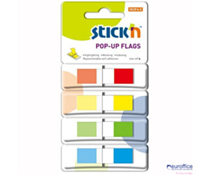 Zakładki indeksujące w podajniku 45x12mm 140/4 kolory STICK"N 26020