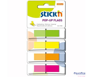 Zakładki indeksujące w podajniku 45x12mm 160/4 kolory STICKN 26017