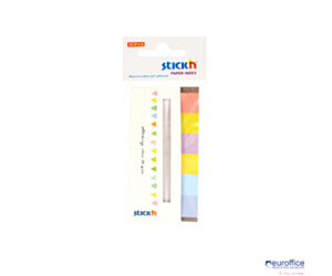 Zakładki papierowe 45x15mm 6 kolorów CANDY 180 kartek STICK"N 21599
