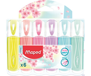 Zakre. FLUO PEPS pastel mix kolor. 6 szt etui pud. z zaw. 742558 MAPED