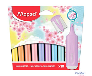 Zakreślacz Classic New Pastel 10 sztuk kartonowe etui 740903 Maped