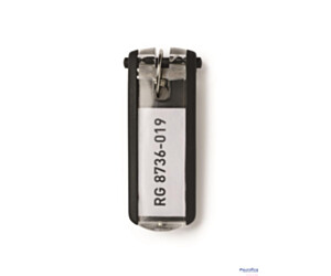Zawieszki do kluczy KEY CLIP (6szt.) czarne DURABLE 1957-01
