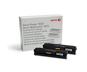 Zestaw dwóch tonerów Xerox do Phaser 3020,WorkCentre 3025 | 2x1500 str. | black