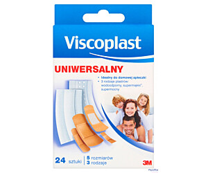 Zestaw plastrów VISCOPLAST, 24szt., 3rodzaje/5rozmiarów UNIWERSALNE YP201111603