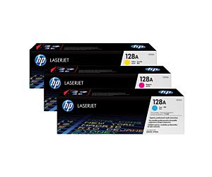Zestaw trzech tonerów HP 128A do LJ Pro CP1525 ,CM1415 | 3 x 1 300 str. | CMY
