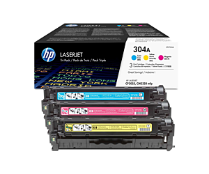 Zestaw trzech tonerów HP 304A do LJ Pro CP2025 ,CM2320 | 3 x 2 800 str. | CMY
