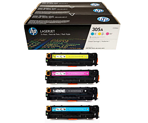 Zestaw trzech tonerów HP 305A do LJ Pro 300 color M375/475 | 3 x 2 600 str. |CMY