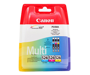Zestaw trzech  tuszy Canon CLI526 do MG-5150/5250/6150/8150 | 3 x 9 ml | CMY
