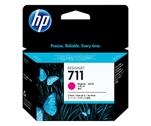 Zestaw trzech tuszy HP 711 do Designjet T120/520 | 3 x 29ml | magenta
