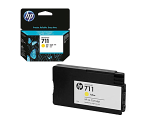 Zestaw trzech tuszy HP 711 do Designjet T120/520 | 3 x 29ml | yellow