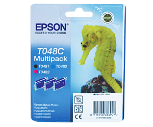 Zestaw tuszy Epson T048C do R-200/220/300/340, RX-500/600 | 39ml | C/M/B