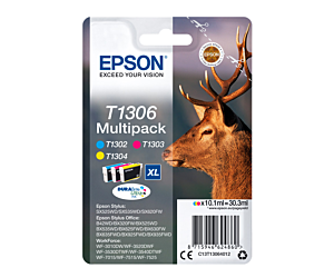Zestaw tuszy  Epson T1306 do Stylus BX-525WD/535WD, SX620FW | 3x 10,1ml | CMY