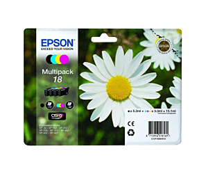 Zestaw tuszy Epson T1806 do XP-102/202/302/305/402/405 | 15,1ml | CMYK