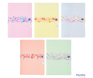 Zeszyt Oxford Flowers A5 60 kartek kratka 5x5 mm Mix 400181450