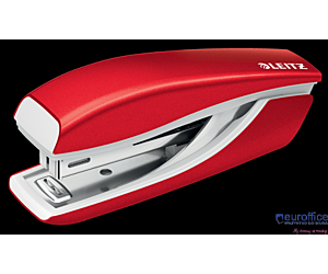 Zszywacz Mini metalowy Leitz WOW, czerwony, 10 lat gwarancji, 10 kartek 55281026